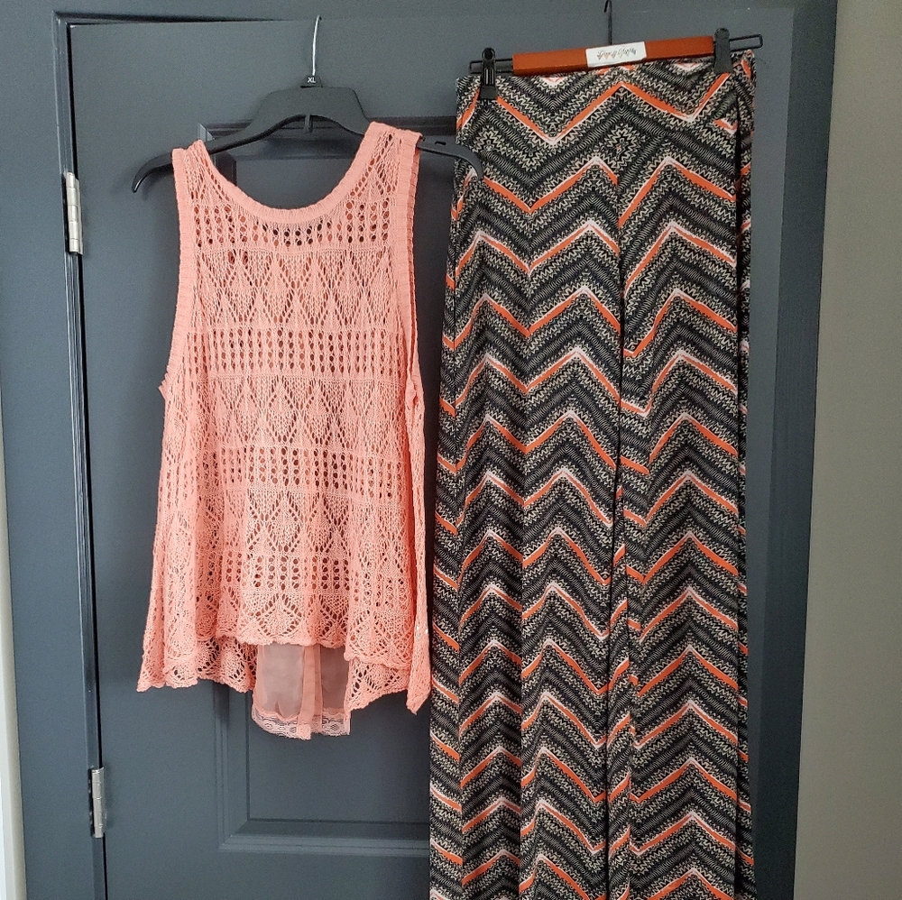 Super Cute Pallazo Pants and Top